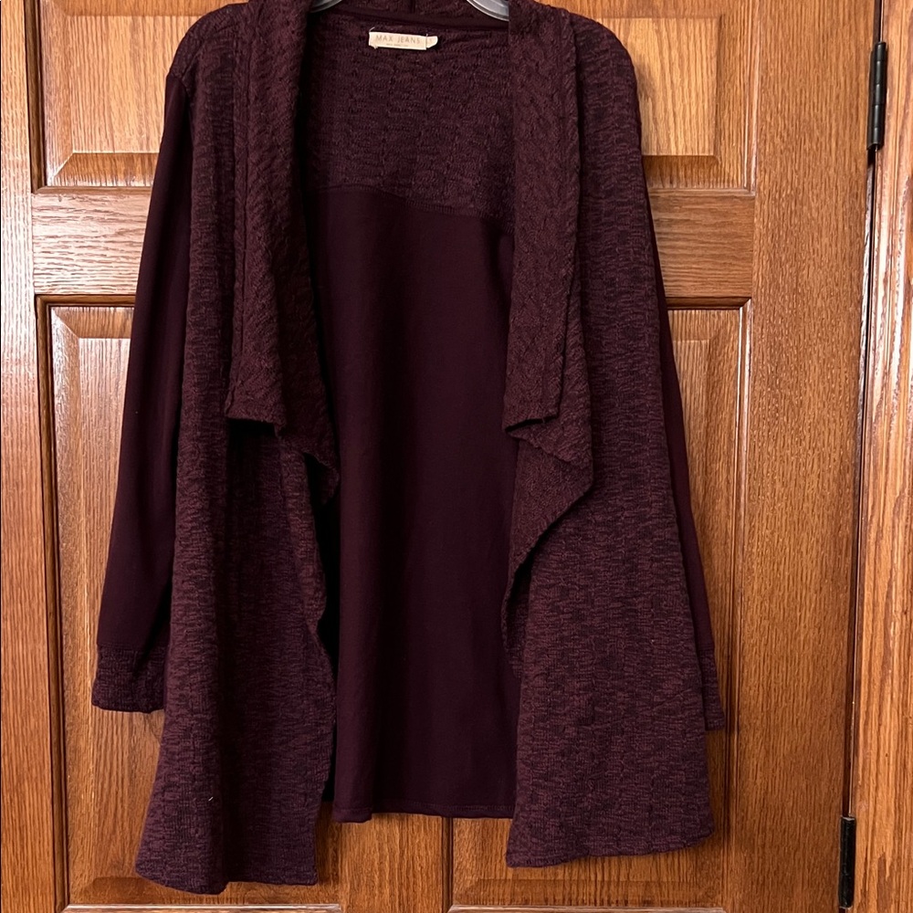 Max Jeans Deep Burgundy Cardigan